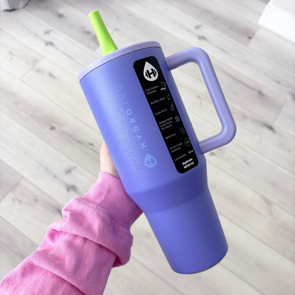 “Lime Rickey" Color Block HydroJug 40oz Traveler Tumbler